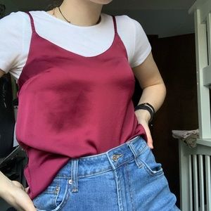 Tank top over T-shirt